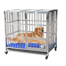 High quality Surgical Moveable Stainless Steel pet+cages for large dog